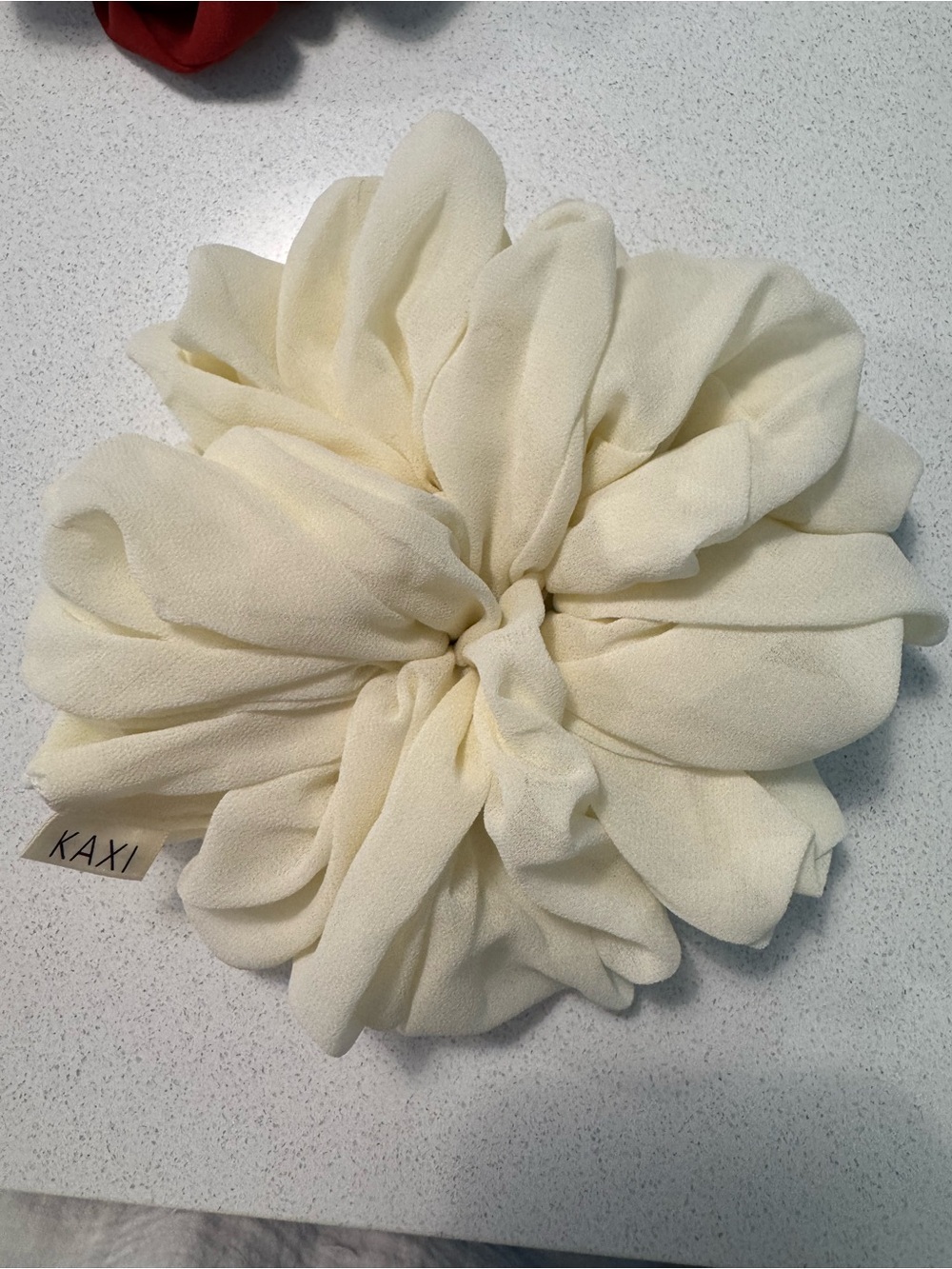 Free People-Cream Jumbo Scrunchie Hair Accessory Cream